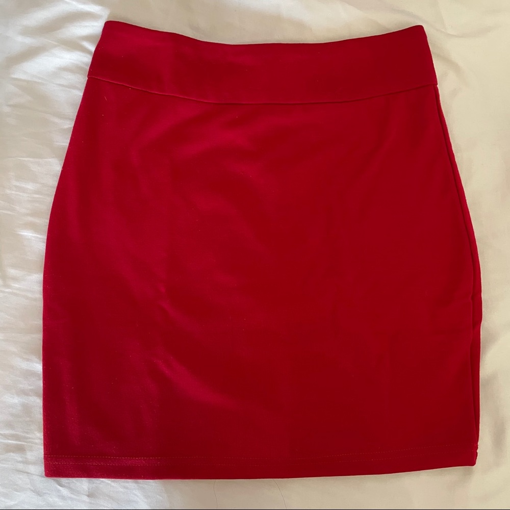 Tobi Red Bodycon Skirt